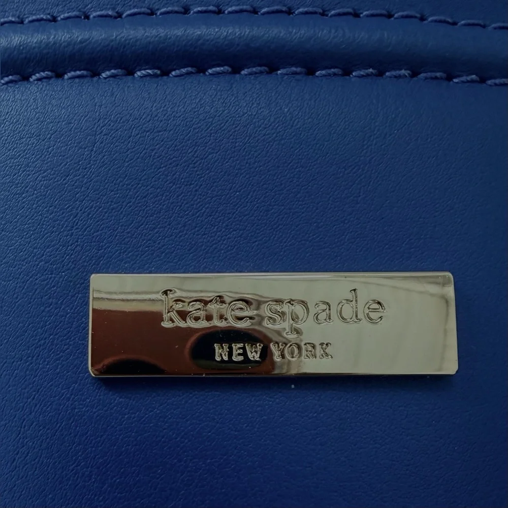 Kate Spade New York Hyacinth Maple Court Maxime Leather Tote Royal Blue Scallop